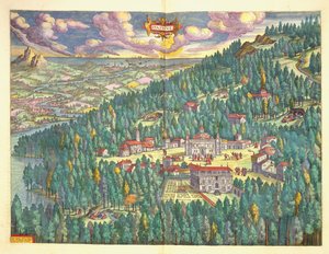 「アトラスメジャー」からのダフネのアンティークマップ、1662 作： Joan Blaeu